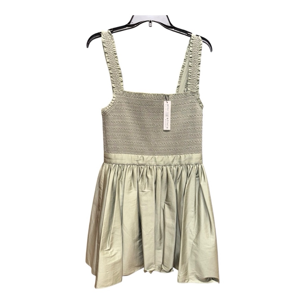 Alice + Olivia Pale Sage Green Mini Dress